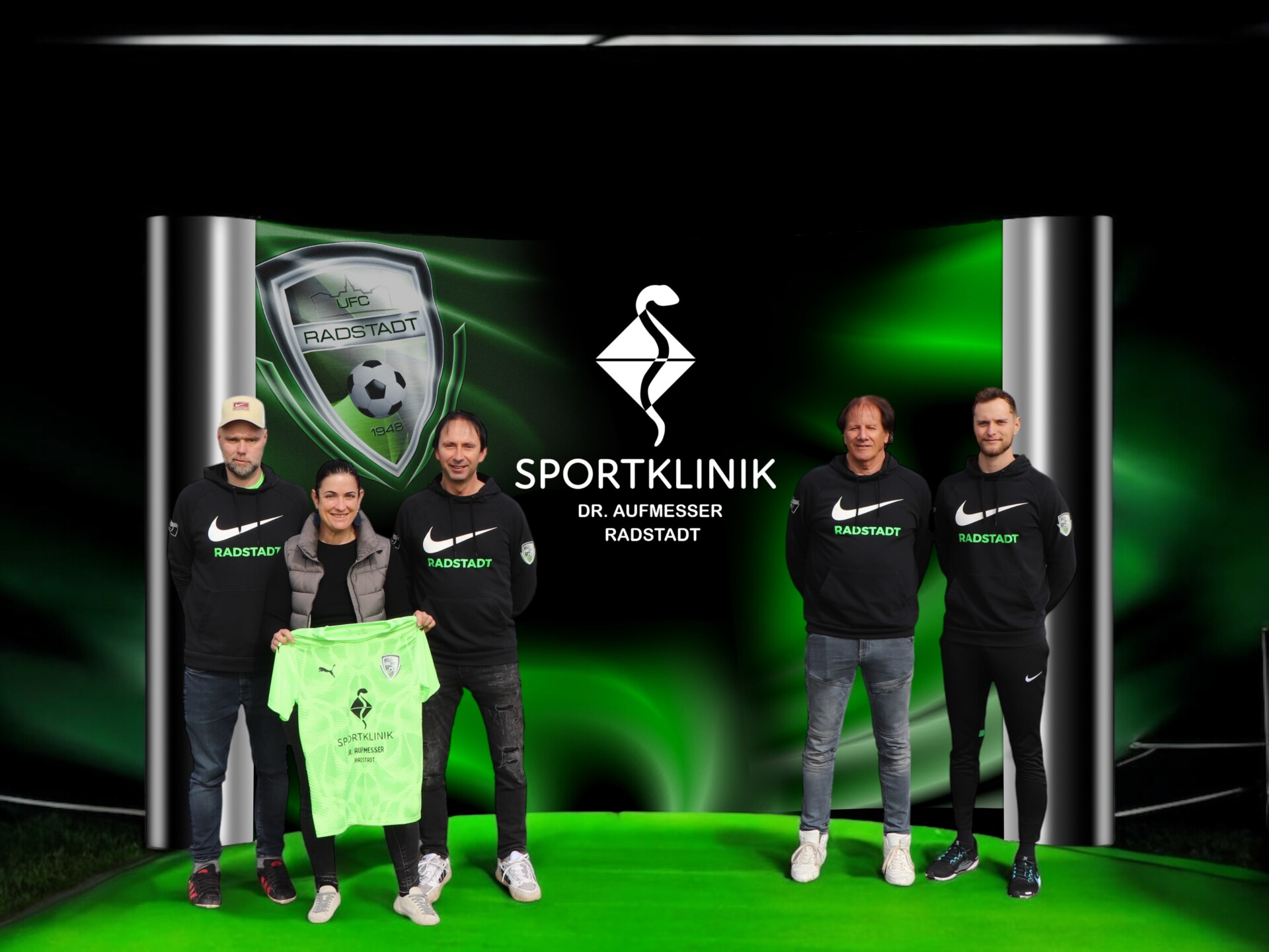 Aufmesser Sponsoring Foto Studio Montage