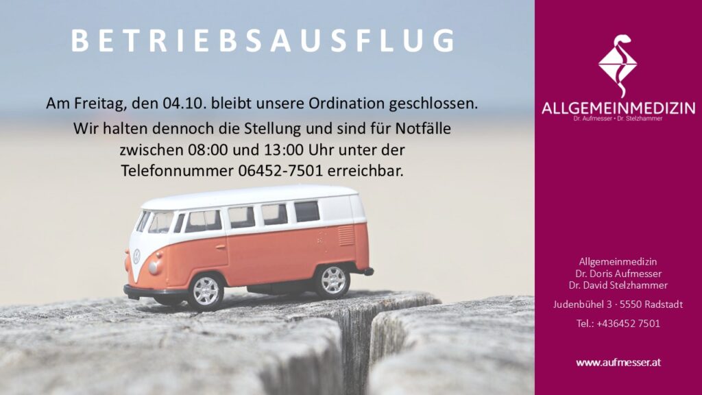 Info Betriebsausflug an Pat