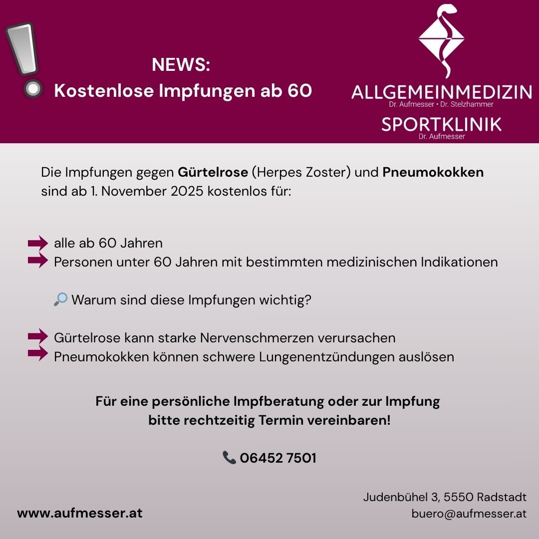 News kostenlose Impfungen ab 60 1