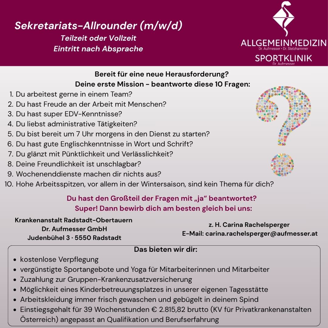 Stellenausschreibung Buero 2