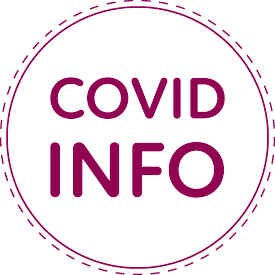Button COVID Info mit transparenten Hintergrund